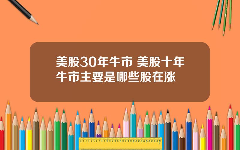 美股30年牛市 美股十年牛市主要是哪些股在涨